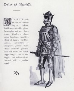 O Rei Ricardo III de Shakespeare: Duque de Norfolk (litho) de English School