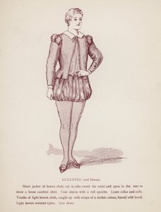 O Shakespeare é o domador da Musa: Lucêncio, 2º Vestido (litho) de English School