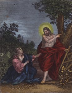 Ela, o jardineiro de Joseph que ele supõe, disse... (gravura colorida) de English School