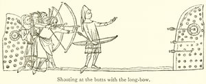 Atirando nos Butts com o Long-Bow de English School