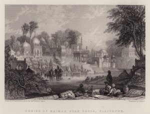 Santuário de Raiman Shah Doola, Ellichpur (cor litho) de English School