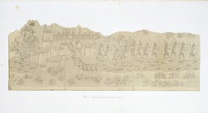 Cerco e pilhagem de uma cidade, Koujunjik, placa 40 de Nínive e seus restos mortais por Austen Henry Layard (1817-1894) publicou 1849 de English School