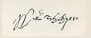 Assinatura de William Shakespeare, de 