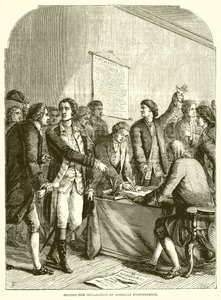 Assinatura da declaração de independência americana de English School