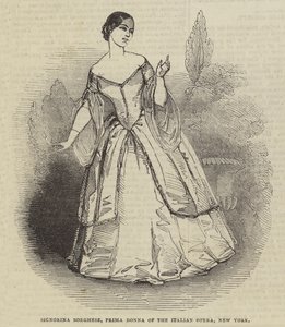 Signorina Borghese, primeira mulher da ópera italiana, em Nova York de English School