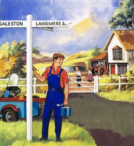 Pintor de placa de sinalização de English School
