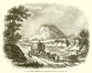 Silbury Hill, Wiltshire. - Conjecturado para ser um carrinho de mão colossal de English School