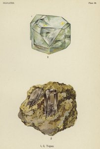 Silicatos, topázio (cor litho) de English School