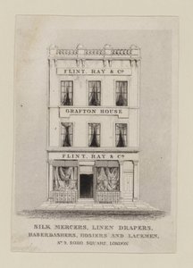 Silk Mercer, Flint Ray & Co, cartão de comércio de English School