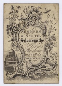 Ourivesaria, Summers & Smith, cartão comercial de English School