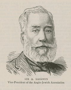 Sir A Sassoon, vice-presidente da Associação Anglo-Judaica de English School