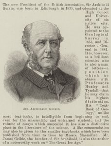 Sir Archibald Geikie (gravura) de English School
