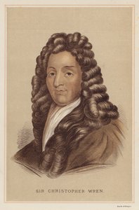 Sir Christopher Wren (lito colorido) de English School