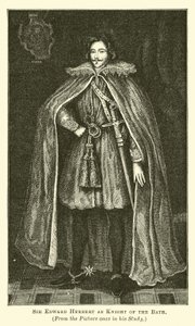 Sir Edward Herbert como Cavaleiro do Banho de English School