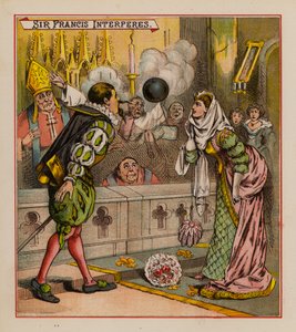 Sir Francis Drake e seus duendes (lito colorido) de English School