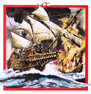 The Golden Hind, de Sir Francis Drake de English School