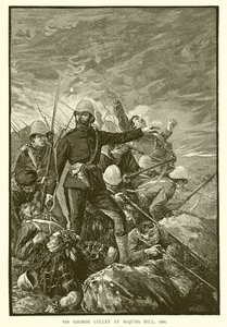 Sir George Colley em Majuba Hill, 1881 de English School