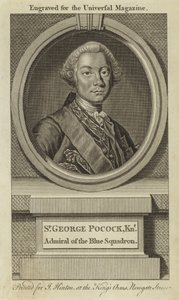 Sir George Pocock, Cavaleiro, Almirante do Esquadrão Azul de English School