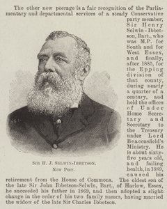 Sir H J J Selwin-Ibbetson, New Peer (gravura) de English School