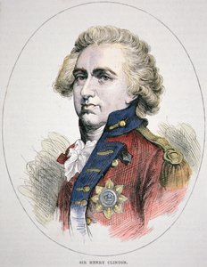 Sir Henry Clinton (cor litho) de English School