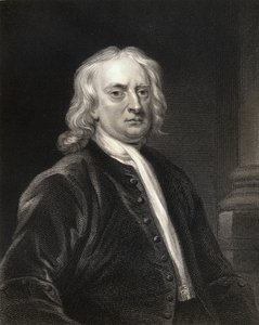 Sir Isaac Newton (1642-1727) da Gallery of Portraits, publicado em 1833 de English School