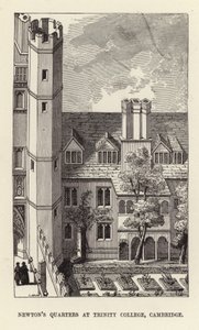 Quartos de Sir Isaac Newtons no Trinity College, em Cambridge de English School