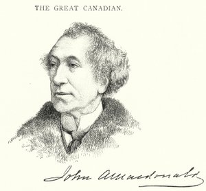 Sir John Alexander Macdonald (gravura) de English School