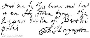 Sir John Harrington de English School