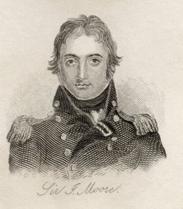 Sir John Moore, do &39;Crabb&39;s Historical Dictionary&39;, publicado em 1825 de English School