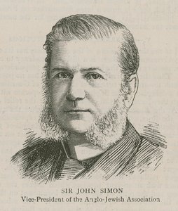 Sir John Simon, vice-presidente da Associação Anglo-Judaica de English School