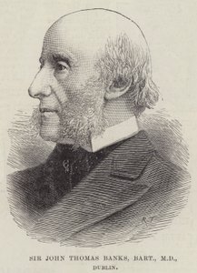 Sir John Thomas Banks, Baronet, MD, Dublin (gravura) de English School