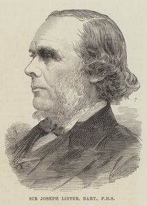 Sir Joseph Lister, Baronete, FRS (gravura) de English School
