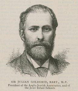 Sir Julian Goldsmid, Bart, MP, Presidente da Associação Anglo-Judaica e dos Judeus Escolas Infantis de English School