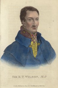Sir Robert Thomas Wilson, soldado e político britânico (gravura a cores) de English School