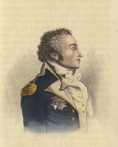 Sir Sidney Smith, almirante britânico (gravura a cores) de English School