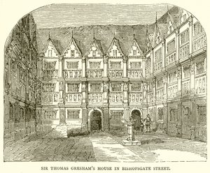 Sir Thomas Greshams House na Rua Bishopsgate