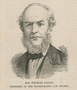Sir Thomas Paine, presidente da Sociedade Jurídica Incorporada de English School