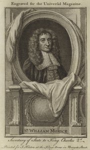 Sir William Morice, secretário de Estado do rei Charles 2 de English School