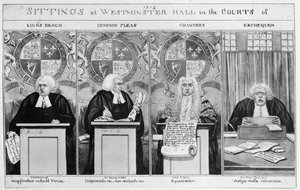 Sessões nos tribunais de Westminster Hall de English School