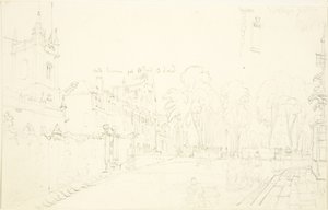 Sketch for College Green (lápis sobre papel) de English School