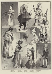 Esboços no Baile das Crianças da Senhora Prefeita, Casa da Mansão (gravura) de English School