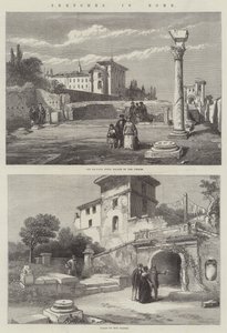 Esboços em Roma (gravura) de English School