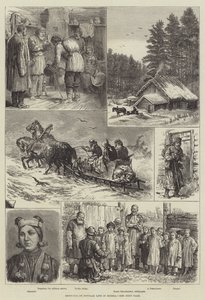 Esboços da Vida Popular na Rússia (gravura) de English School