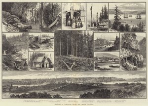 Esboços da Ilha de Vancouver e da Colúmbia Britânica de English School