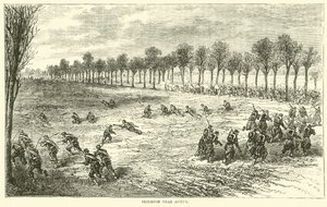 Escaramuça perto de Autun, dezembro de 1870 de English School