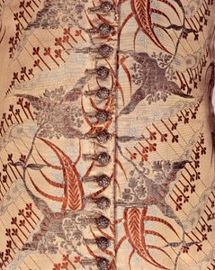 Colete com mangas, c.1705-15 (seda e brocado) de English School