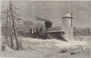 Arado de neve no Grand Trunk Railway de English School