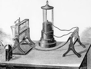 Soemmerings aperfeiçoado telégrafo, 1883 de English School