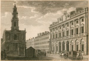 Somerset House e St Mary-le-Strand, em The Strand, Londres de English School