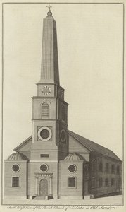 Sudoeste, vista, paróquia, igreja, st, lujo, antigas, rua, londres